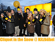 Clicquot in the snow in Kitzbühel am 21.01.2011 - die etwas andere Après-Ski-Party am Hahnenkamm (Foto: Baruer Photos, Goran Nitschke für Veuve Cliquot)